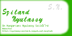 szilard nyulassy business card